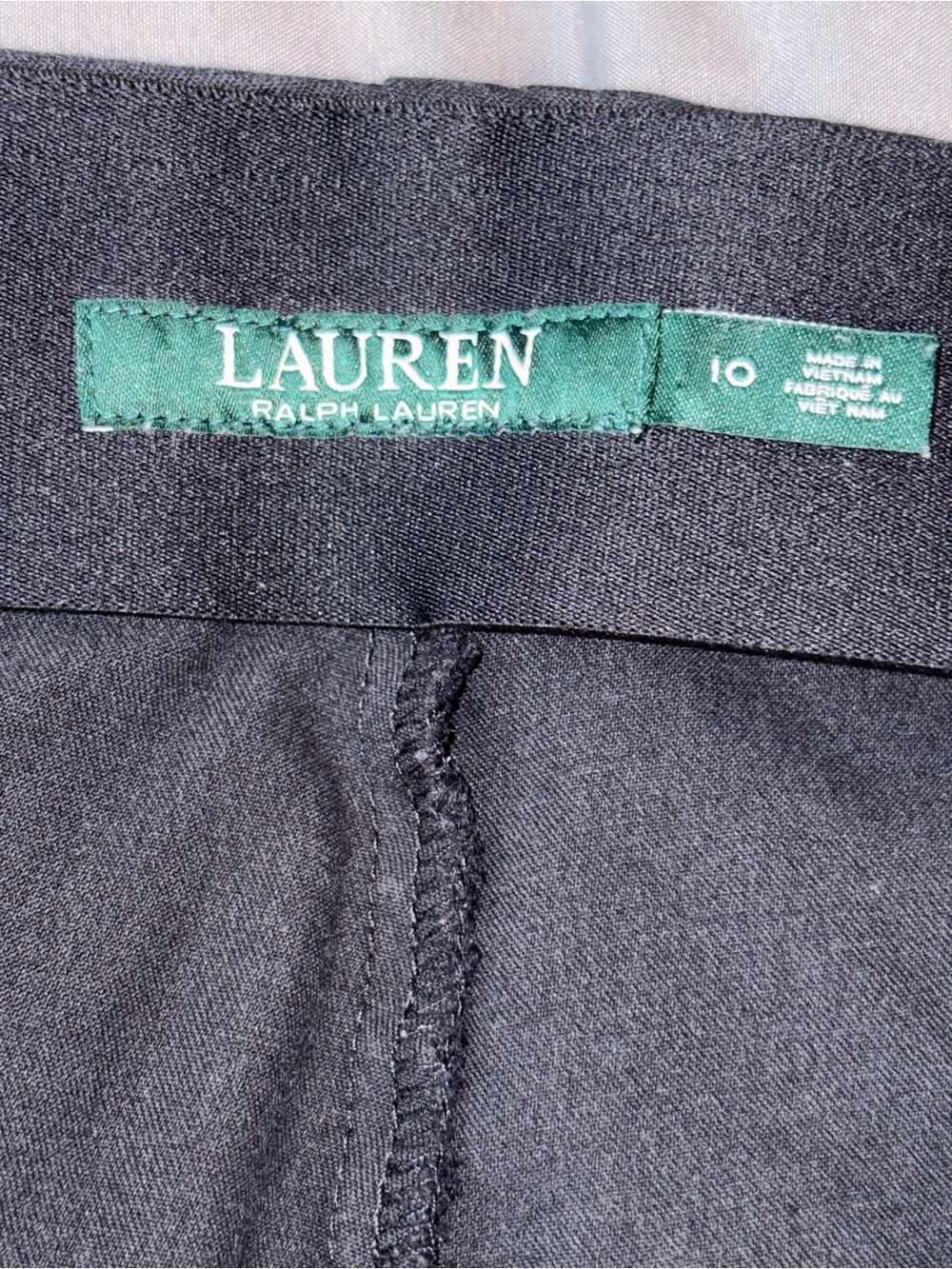 Lauren Ralph Lauren Black Stretch Side Zip Straight Leg Pants Size 10 - Picture 5 of 8